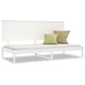 Lit de jour Blanc 90x200 cm Bois de pin massif