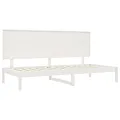 Lit de jour Blanc 90x200 cm Bois de pin massif