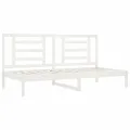 Lit de jour Blanc 90x200 cm Bois de pin massif