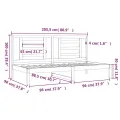 Lit de jour Blanc 90x200 cm Bois de pin massif
