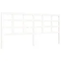 Cadre de lit avec tête de lit blanc 200x200 cm bois massif