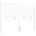 Cadre de lit avec tête de lit blanc 120x200 cm bois massif