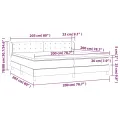 cadre de lit avec matelas Noir 200x200 cm Similicuir