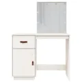 Coiffeuse avec LED Blanc 95x50x133,5 cm Bois de pin massif