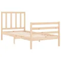 Cadre de lit avec tête de lit 90x200 cm bois massif