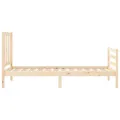 Cadre de lit avec tête de lit 90x200 cm bois massif