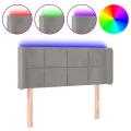 Tête de lit à LED Gris clair 103x16x78/88 cm Velours