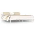 Cadre de lit Bois massif de pin 200x200 cm Blanc