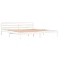 Cadre de lit Bois massif de pin 200x200 cm Blanc