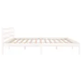 Cadre de lit Bois massif de pin 200x200 cm Blanc