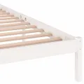 Cadre de lit Bois massif de pin 200x200 cm Blanc