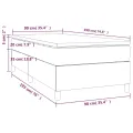 cadre de lit avec matelas Vert foncé 90x190 cm