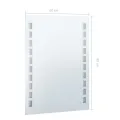 Miroir mural à LED pour salle de bains 60x80 cm