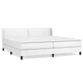 cadre de lit avec matelas Blanc 200x200cm Similicuir