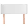 Tête de lit avec oreilles Blanc 103x16x78/88 cm Similicuir