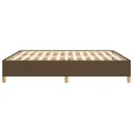 Cadre de lit Marron foncé 160x200 cm Tissu