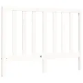 Cadre de lit avec tête de lit blanc 140x190 cm bois massif