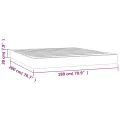 Matelas de lit à ressorts ensachés Gris 180x200x20cm Similicuir
