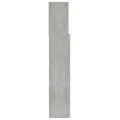 Armoire de tête de lit Gris béton 100x19x103,5 cm