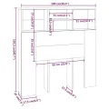 Armoire de tête de lit Gris béton 100x19x103,5 cm
