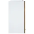 Armoire vitrée suspendue Chêne fumé 60x31x60 cm Bois ingénierie