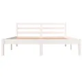 Cadre de lit Bois massif de pin 140x190 cm Blanc