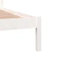 Cadre de lit Bois massif de pin 140x190 cm Blanc