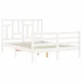 Cadre de lit avec tête de lit blanc 140x190 cm bois massif