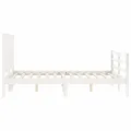 Cadre de lit avec tête de lit blanc 140x190 cm bois massif