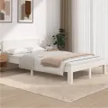 Cadre de lit Blanc Bois de pin massif 120x200 cm