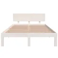 Cadre de lit Blanc Bois de pin massif 120x200 cm