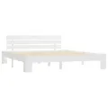 Cadre de lit Blanc Bois de pin massif 180 x 200 cm