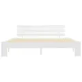 Cadre de lit Blanc Bois de pin massif 180 x 200 cm