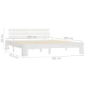Cadre de lit Blanc Bois de pin massif 180 x 200 cm
