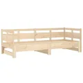 Lit coulissant Bois de pin solide 2x(90x190) cm