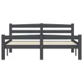 Cadre de lit Gris foncé Bois de pin massif 120x200 cm