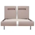 Cadre de lit avec LED Cappuccino Similicuir 90 x 200 cm