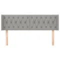 Tête de lit avec oreilles Gris clair 147x16x78/88 cm Tissu