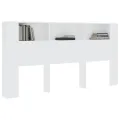 Armoire de tête de lit Blanc 200x18,5x104,5 cm