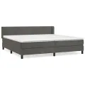 cadre de lit et matelas Gris foncé 200x200cm Velours