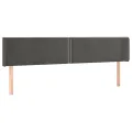 Tête de lit à LED Gris foncé 203x16x78/88 cm Velours
