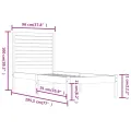 Cadre de lit bois massif 90x190 cm simple