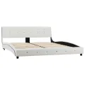 Lit avec matelas Blanc Similicuir 160 x 200cm