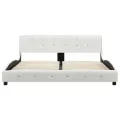 Lit avec matelas Blanc Similicuir 160 x 200cm