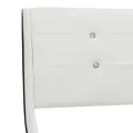 Lit avec matelas Blanc Similicuir 160 x 200cm