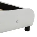 Lit avec matelas Blanc Similicuir 160 x 200cm