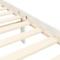 Cadre de lit avec tête de lit blanc simple bois massif