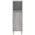 Armoire salle de bain sonoma gris 30x30x100 cm