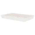 Cadre de lit blanc bois massif 120x190 cm petit double