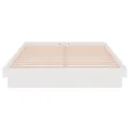 Cadre de lit blanc bois massif 120x190 cm petit double